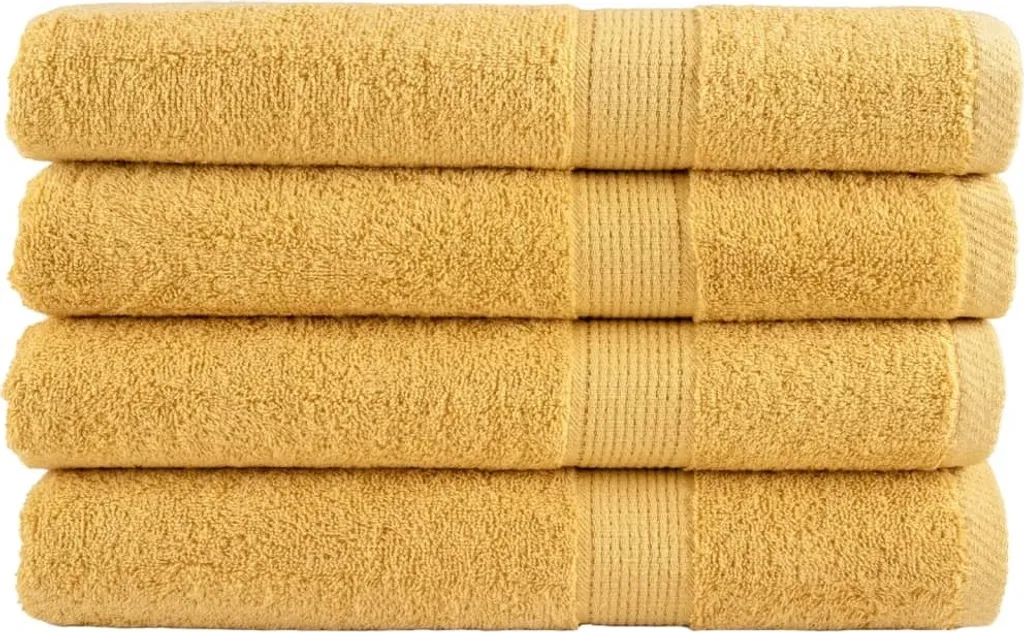 Best Möbel SOLUND 4pz Asciugamani Sauna Oro 80x200 600g/m²