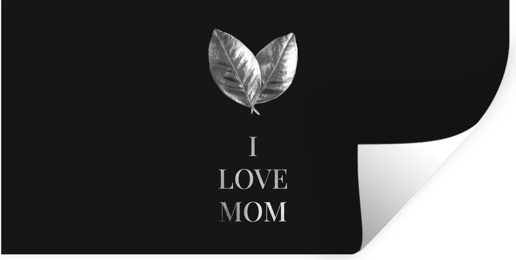 MuchoWow Wandtattoo Wandsticker Wandaufkleber Muttertag - Ich liebe dich - Mama - schwarz-weiß 80x40 cm Selbstklebend und Repositionierbar - Auf...