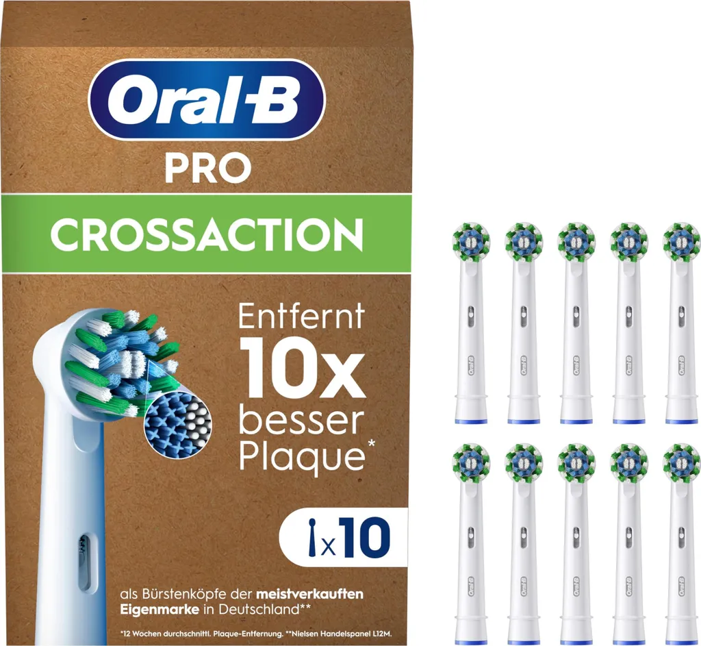 Oral-B CrossAction Testine Ricambio 10pz - Efficacia Professionale