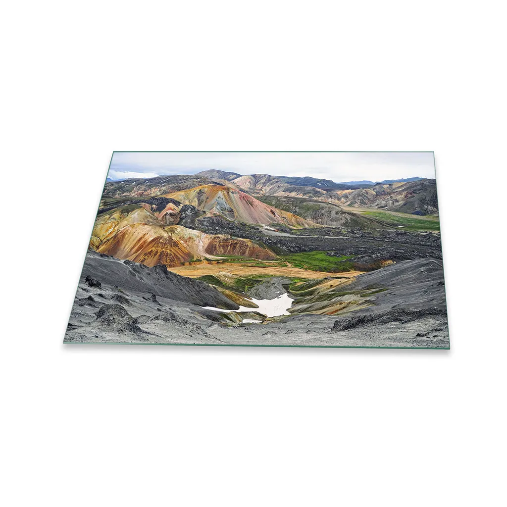 Copri Piano Cottura 80x52 Verde Vetro Naturale - Piastra Protezione Bio