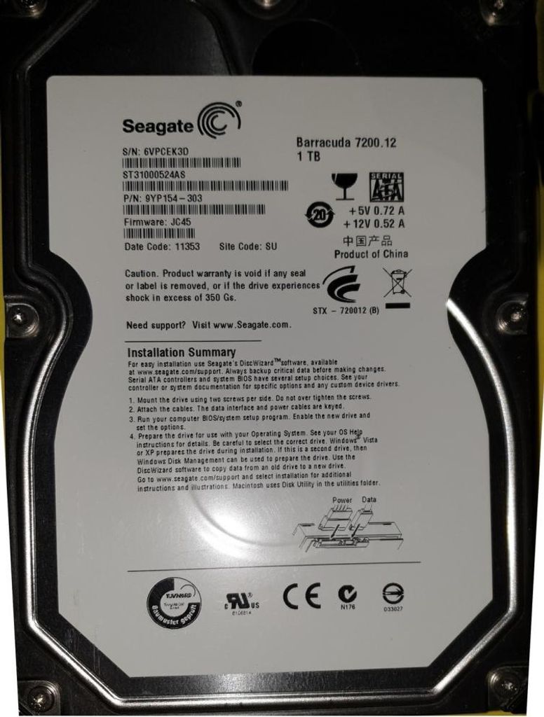 Seagate ST31000524AS 1TB SATA 3,5"