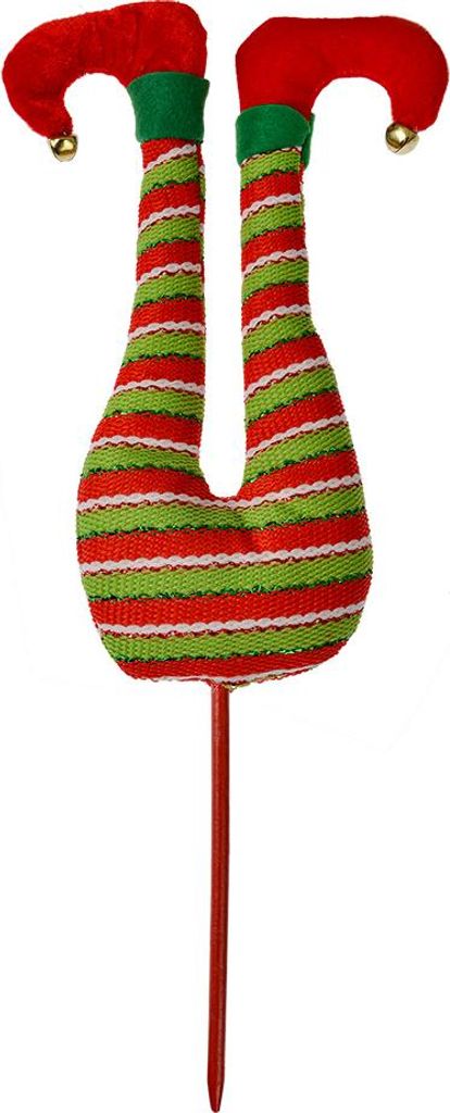 Clayre & Eef Weihnachtsdekoration Elf 50 cm Rot Textil