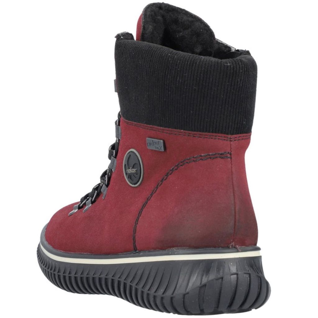 Rieker Damen Stiefeletten N2551 – Schwarz, Mit Reißverschluss & Herausnehmbarer Einlegesohle