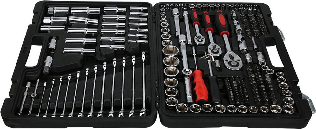 215 Stück Ratschenschlüssel-Satz 1/4 Zoll 3/8 Zoll 1/2 Zoll Steckschlüssel-Satz Werkzeugkoffer Handwerkzeug-Sets Box LPD00057