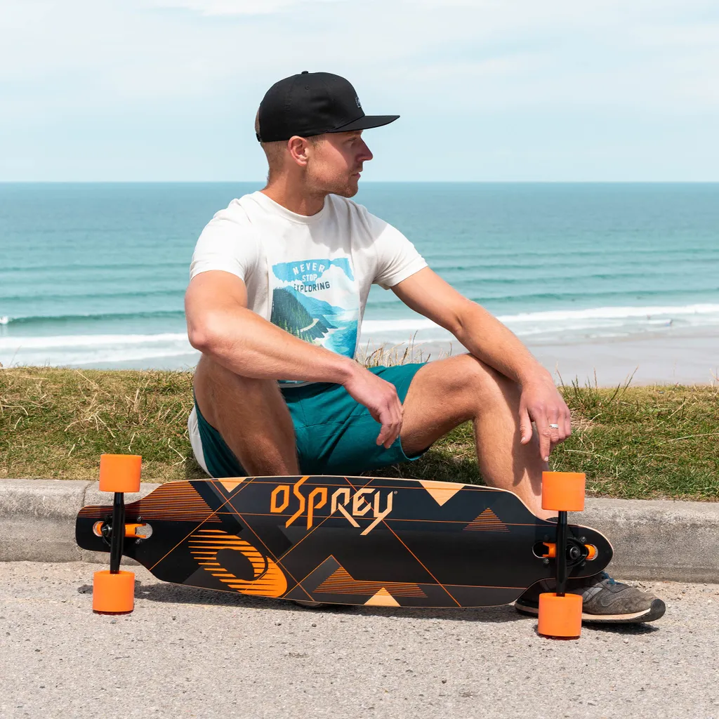 Longboard Osprey Nexus 39 Twin Tip Drop-Through avec Roulements ABEC 9 - 14