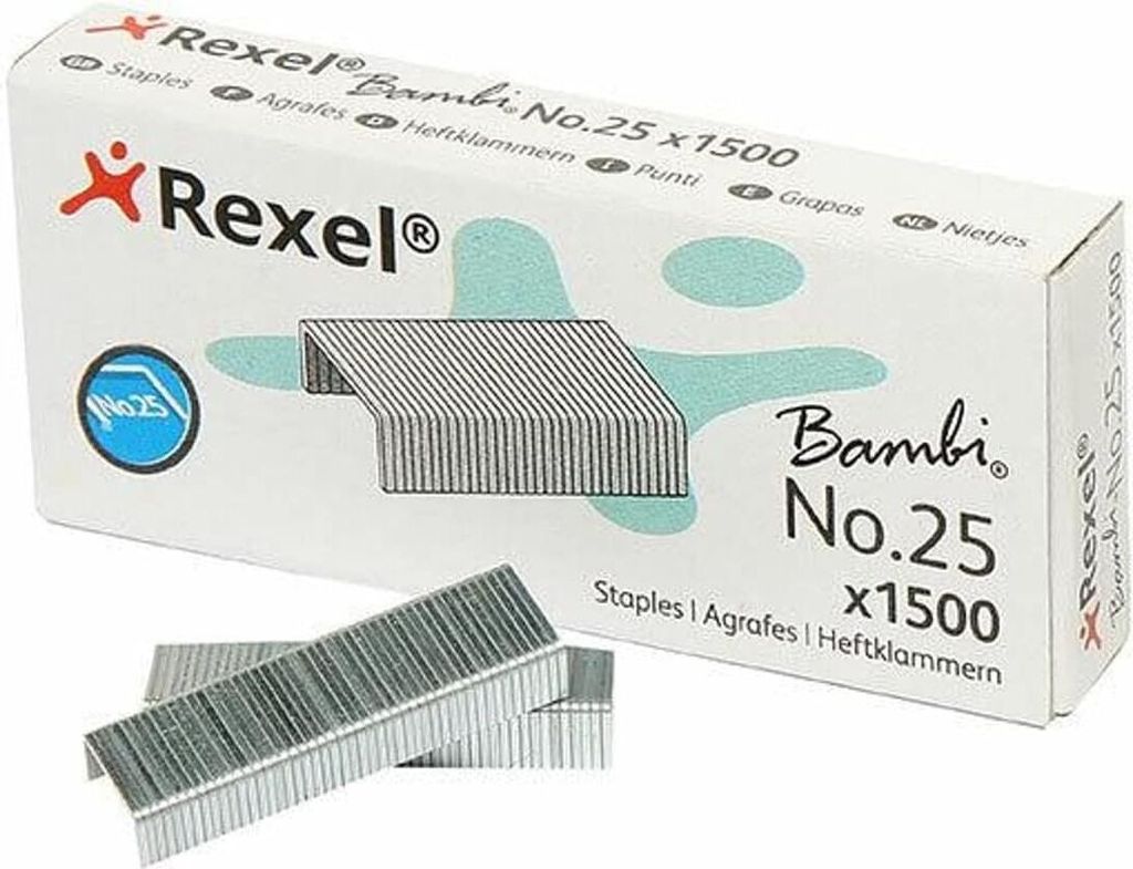 Rexel 05020 Heftklammern Nr. 25 verzinkt Kleinpackung Zdjęcie produktu 
