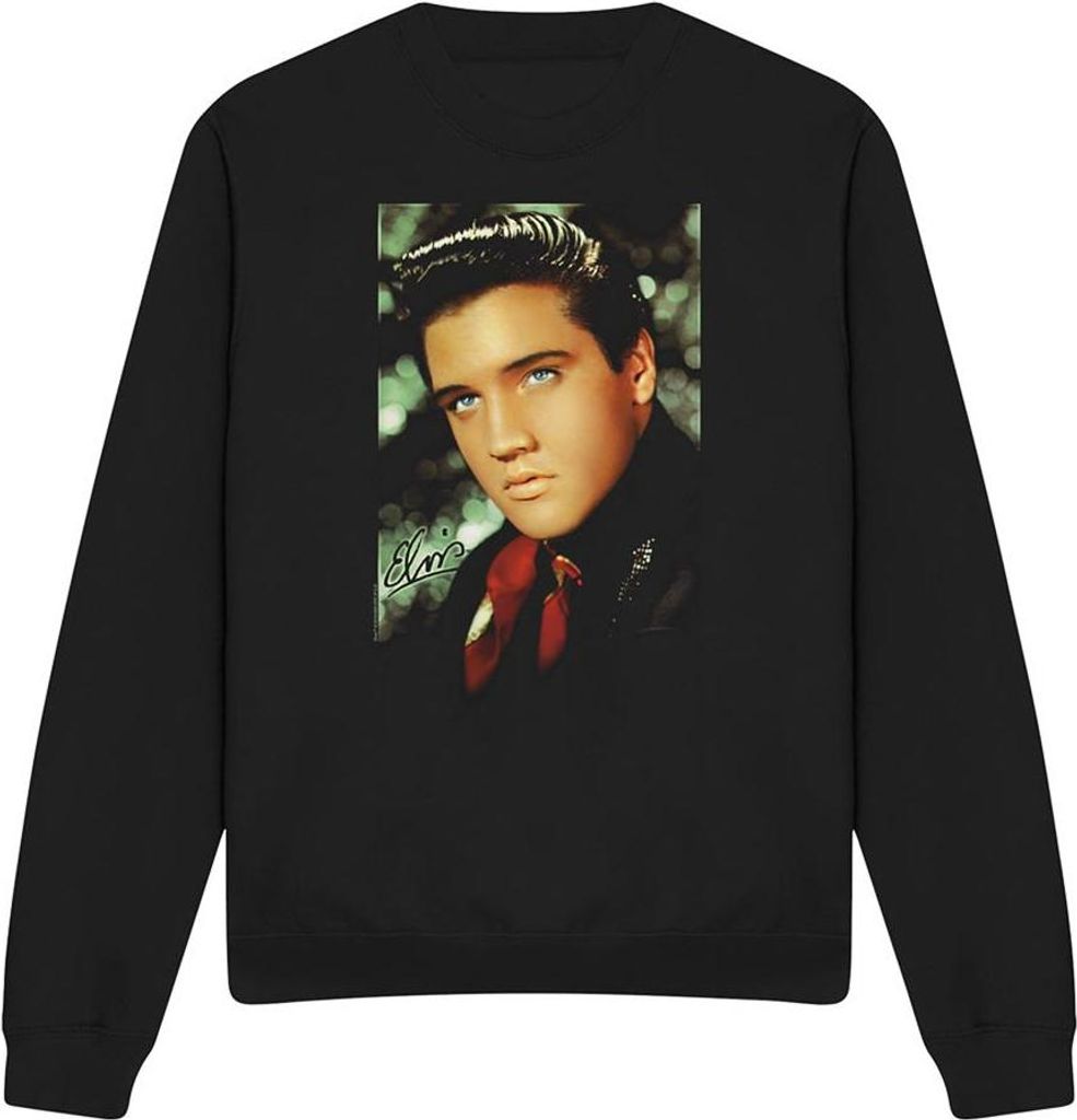 Elvis Presley - "Red Scarf" Sweatshirt für Herren/Damen Uni TV32377 (XL) (Schwarz)