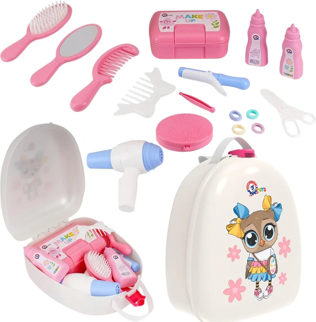 Trousse de beauté voyage pour enfant : sac à dos avec miroir et peigne