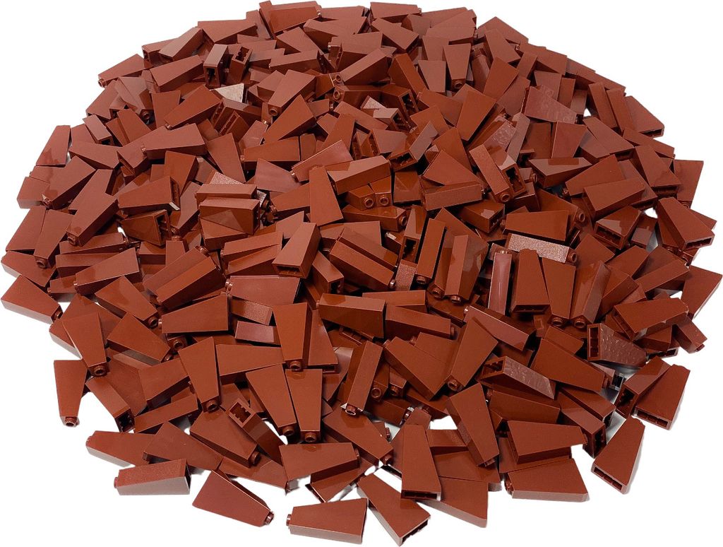 LEGO® 2x1x3 Dachsteine Schrägsteine Rotbraun für Dach - Produktbild 