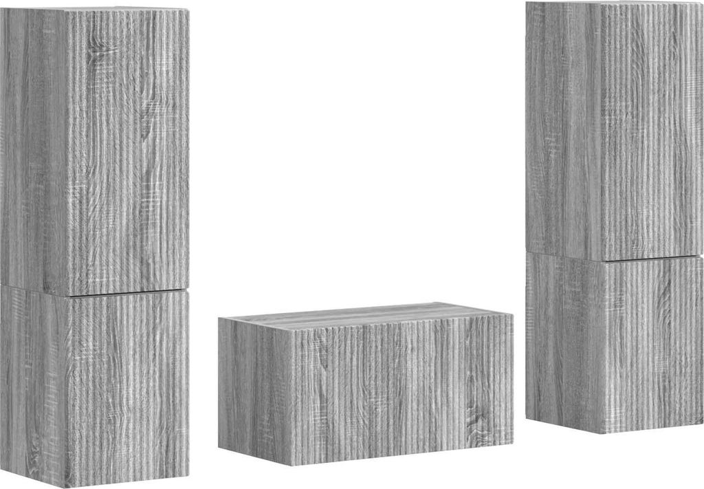 vidaXL TV-Schrankset 5 pcs Graues Sonoma Holzwerkstoff