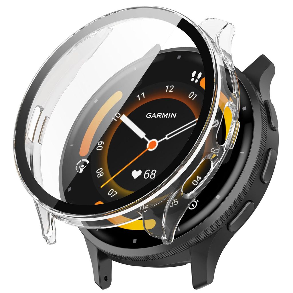 Stravo Displayschutzhülle für Garmin Venu 3 45 mm – Komplett schützende Hartschale – Displayschutzfolien für Garmin Smartwatches – Transp...
