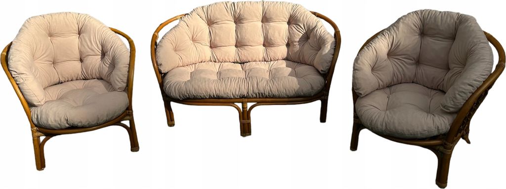 Kissenset für RATTAN-MÖBEL, Beige, Kissen für die Produktbild 