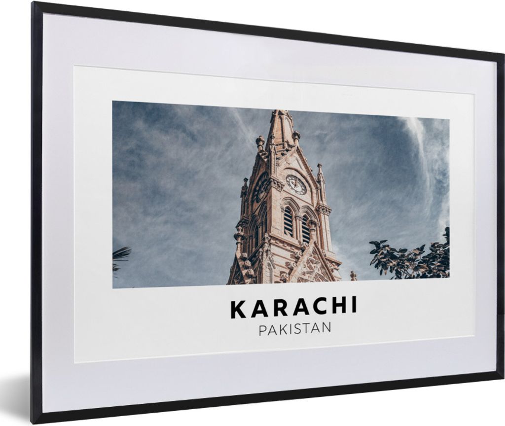 MuchoWow Gerahmtes Poster Pakistan - Architektur - Kirche 60x40 cm - Poster mit Schwarzem Bilderrahmen Wandposter Rahmen Foto Bilder - Schlafzimm...