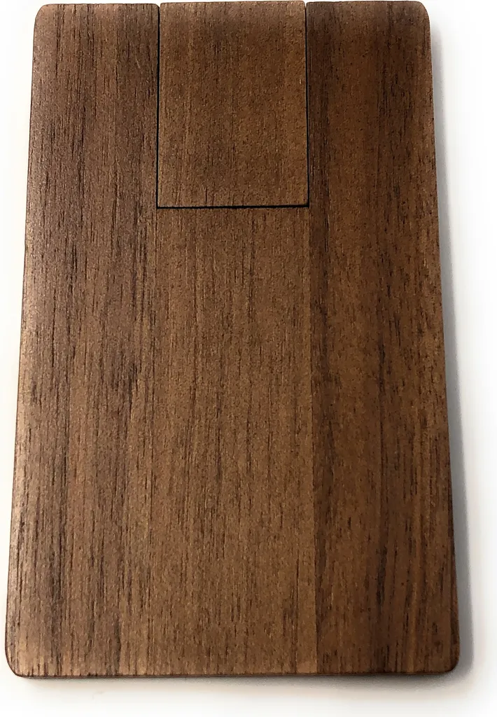 Onwomania Carta di legno scuro Formato carta di denaro in vero legno Divertente Chiavetta USB 8 GB USB 2.0