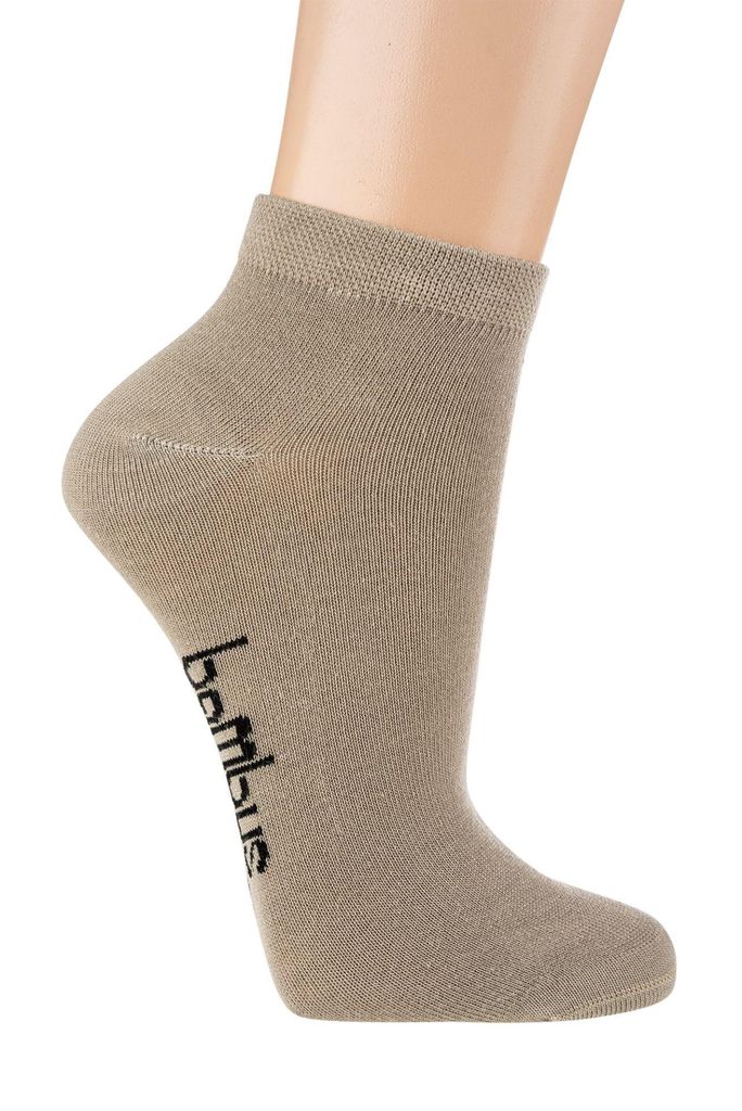 Bambus Viskose Sneakersocken knöchelkurz Beige Gr. 39-42 3 Produktbild 