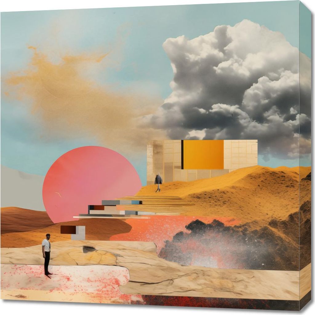 Bild 70x70cm Architektur im Chaos