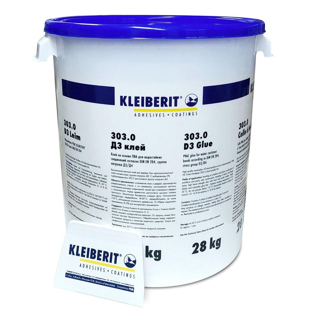 KLEIBERIT 303.0 Holzleim Weißleim 28 kg Hobbock Eimer Set Produktbild 
