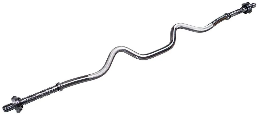 Barre de Musculation EZ Curl 1220 mm pour Entraînement des Triceps 25mm