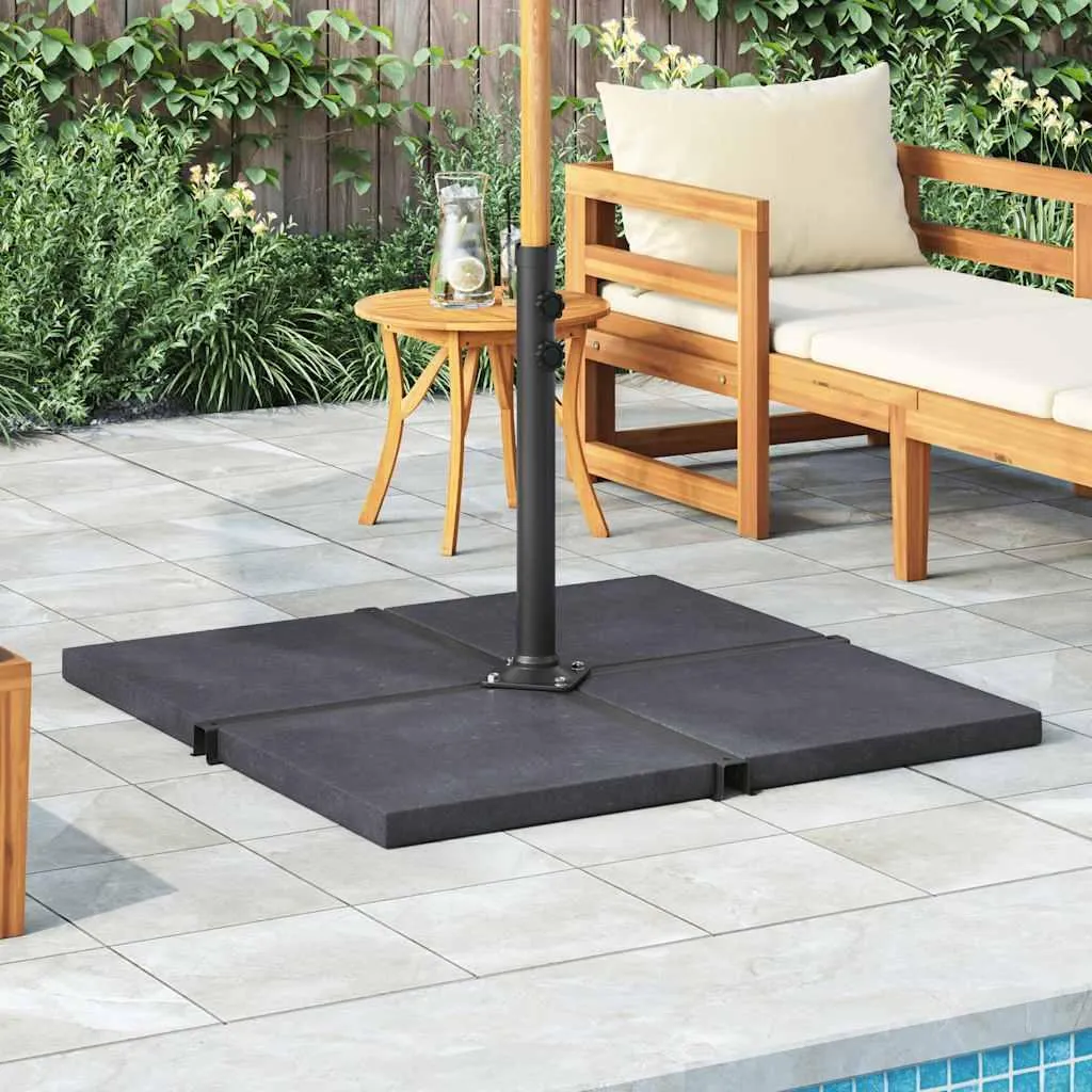Dalle de lestage en granit noir 25kg pour pied de parasol carré