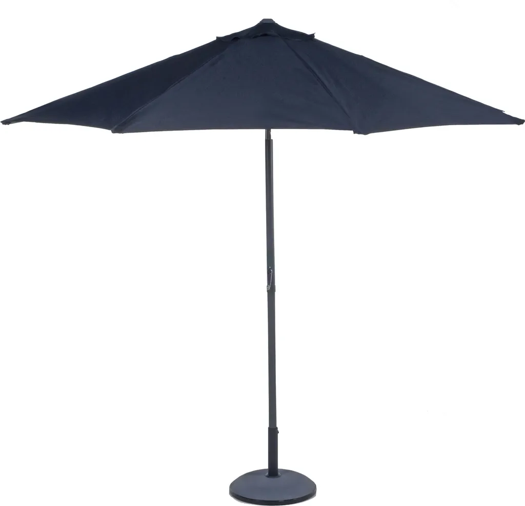 Parasol rectangulaire 207 x 300 cm noir - Toile robuste pour jardin