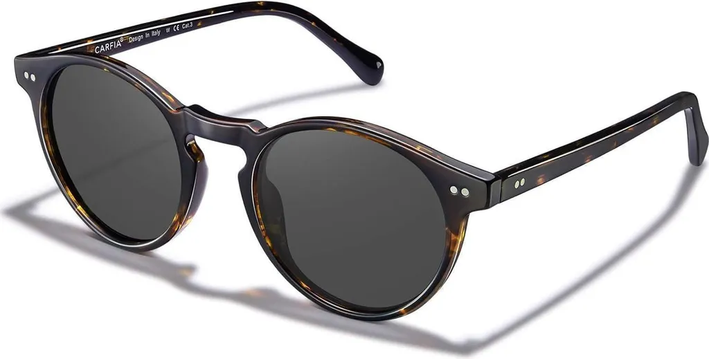 Carfia Occhiali da Sole Uomo Polarizzati Vintage UV400 per Guida e Viaggio
