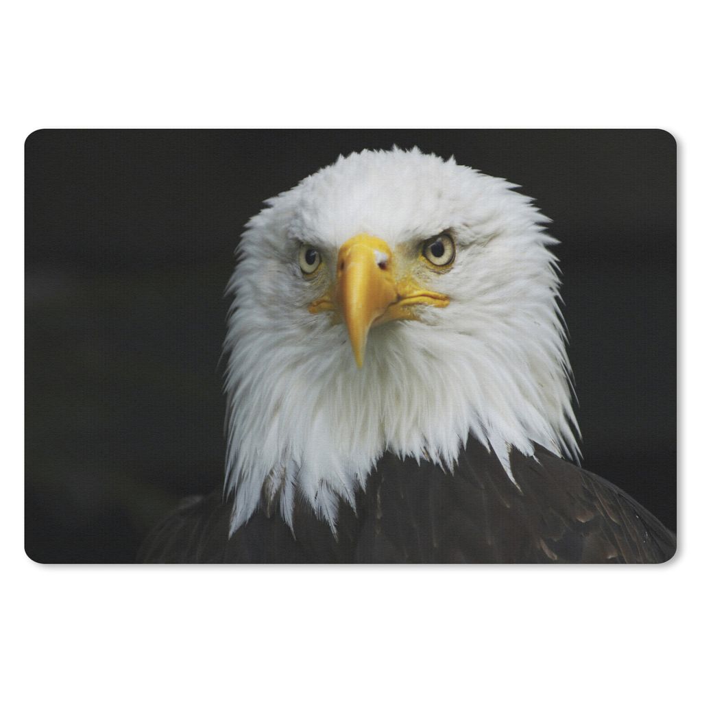 MuchoWow Mauspad Mousepad Adler - Schwarz - Weiß 27x18 cm - Mousepads - Maus Mat - Pad - Mausunterlage - Büroartikel - Desk Matten