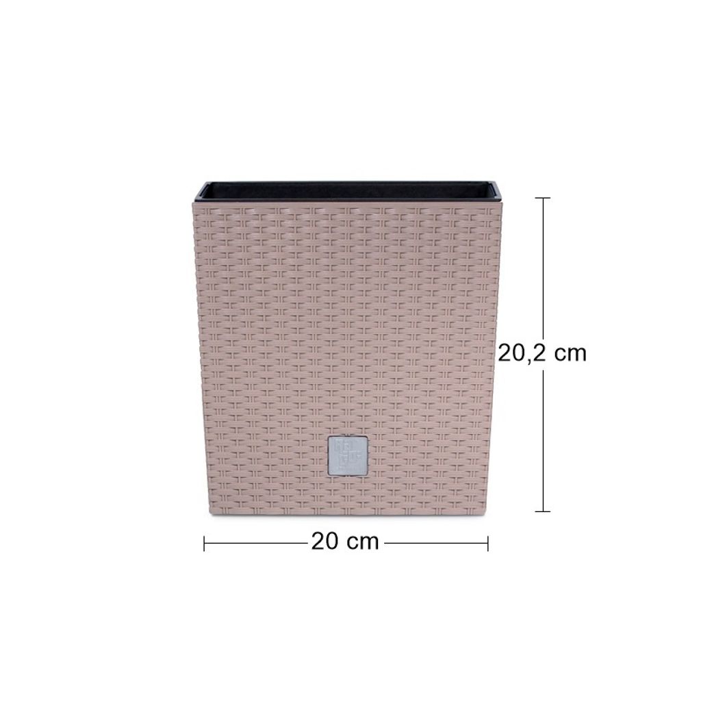 Blumentopf + Einsatz Blumenkübel Rattan RATO LOW DRTS200L Produktbild 9