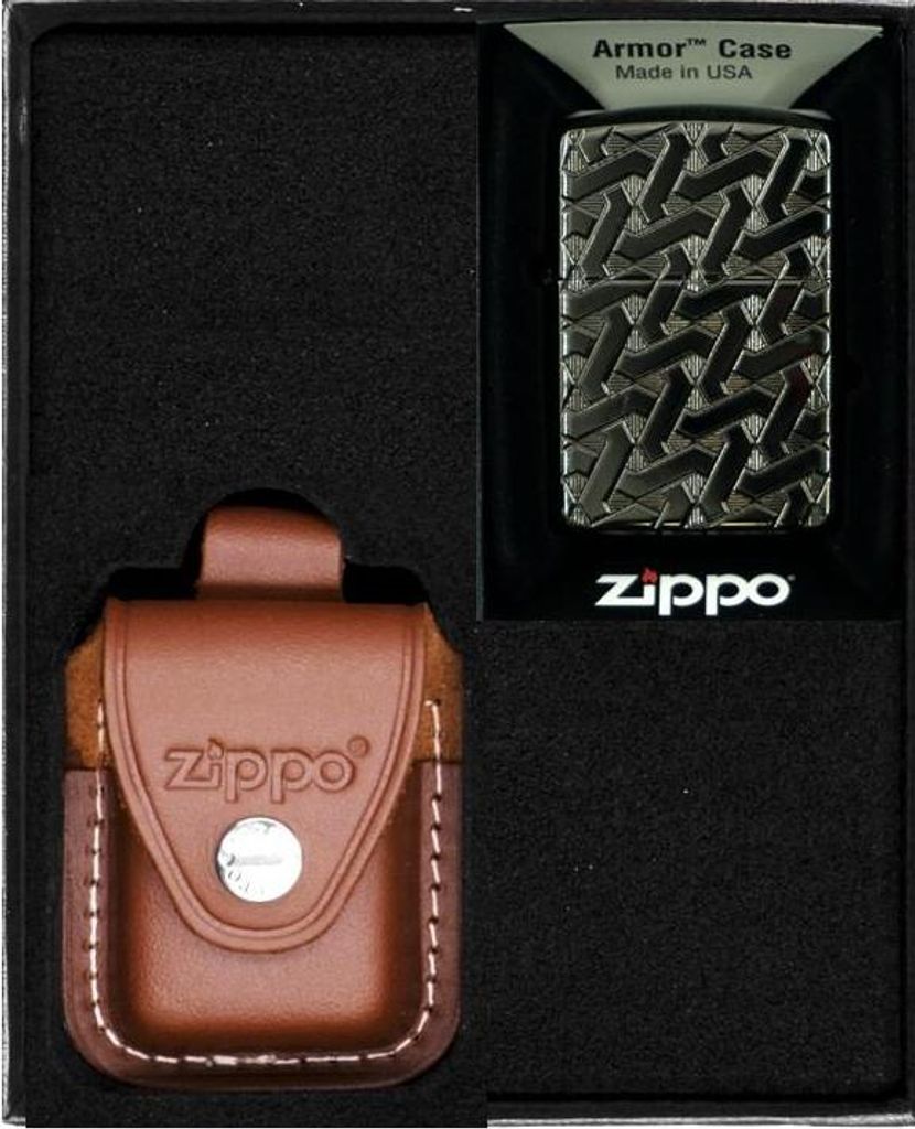 ZIPPO Feuerzeug GEOMETRIC WEAVE DESIGN Geschenkset Nr. 2