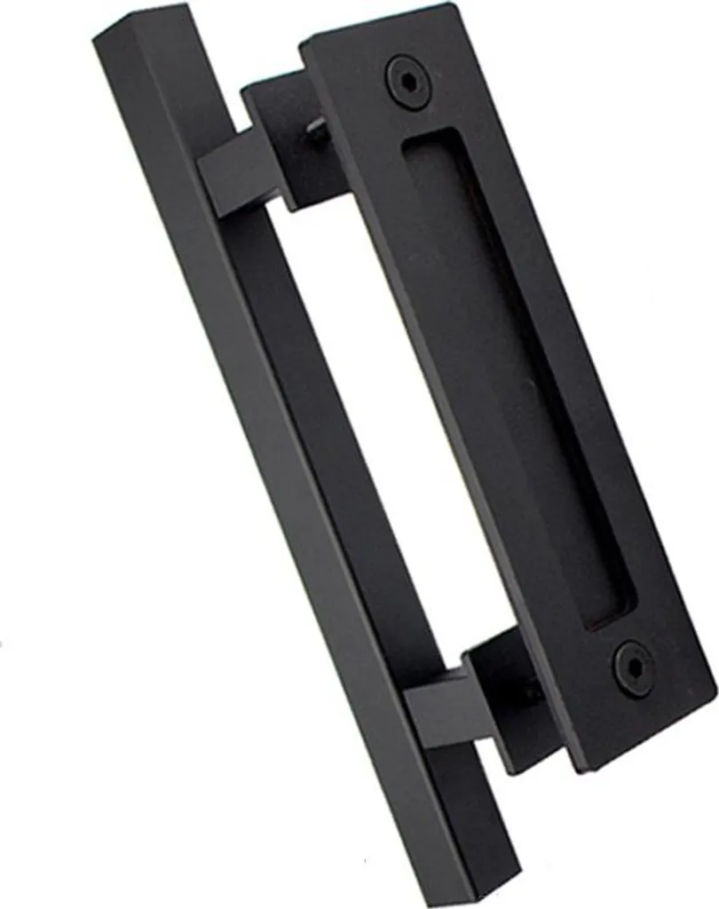 Poignée plate noire encastrée pour réparer porte coulissante usée
