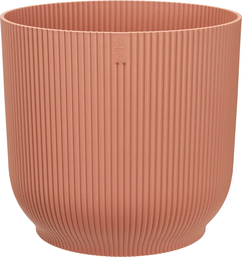 Elho Vibes Fold Round 35 : Pot de Fleurs Rose Ø 35 cm avec Roues Intégrées - 11
