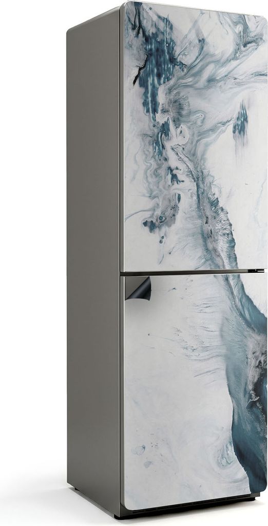 Abstraktes flüssiges Muster – Magnetische Kühlschrank Abdeckung – Dekorfolie magnetisch Küche – Kühlschrank Magnet Deko – selbstklebend...