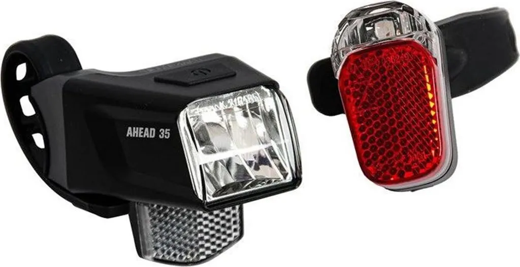 Éclairage pour vélotaf Büchel Ahead 35 et feu arrière Z-Fire Micro noir