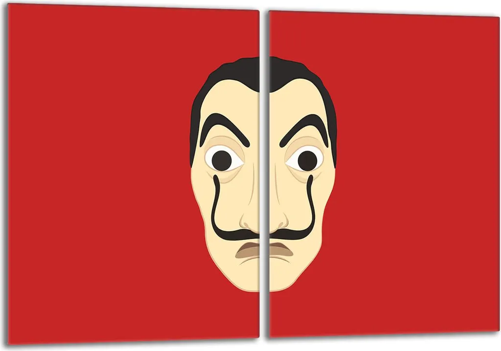 Set 2 Piastre Copri Piano Cottura 40x52 cm Vetro Rosso per Cucina