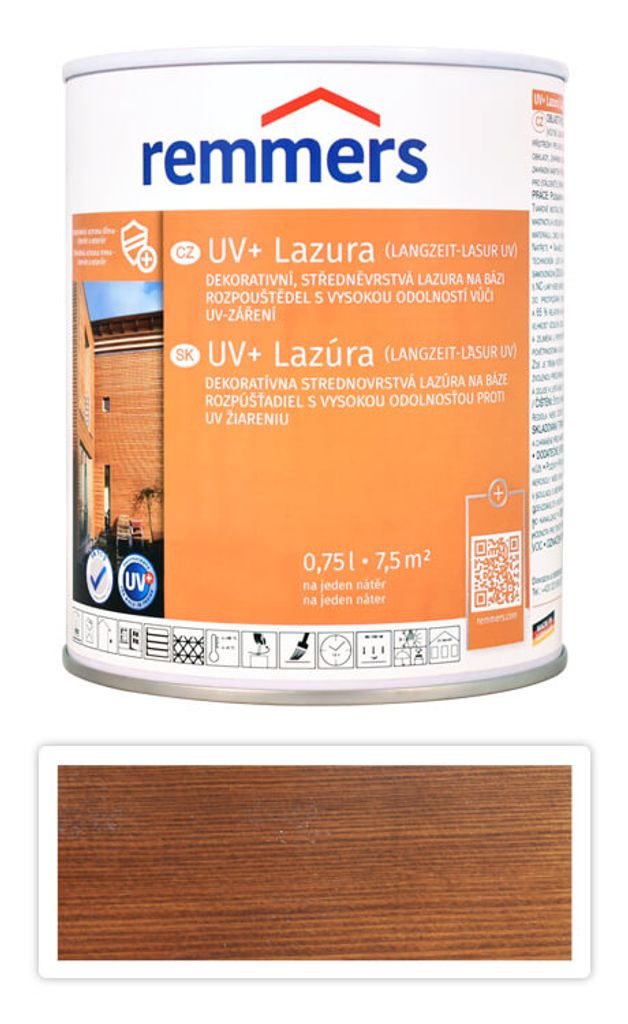 REMMERS UV+ Lazura - dekorativní lazura na dřevo 0.75 l Obrázek produktu 