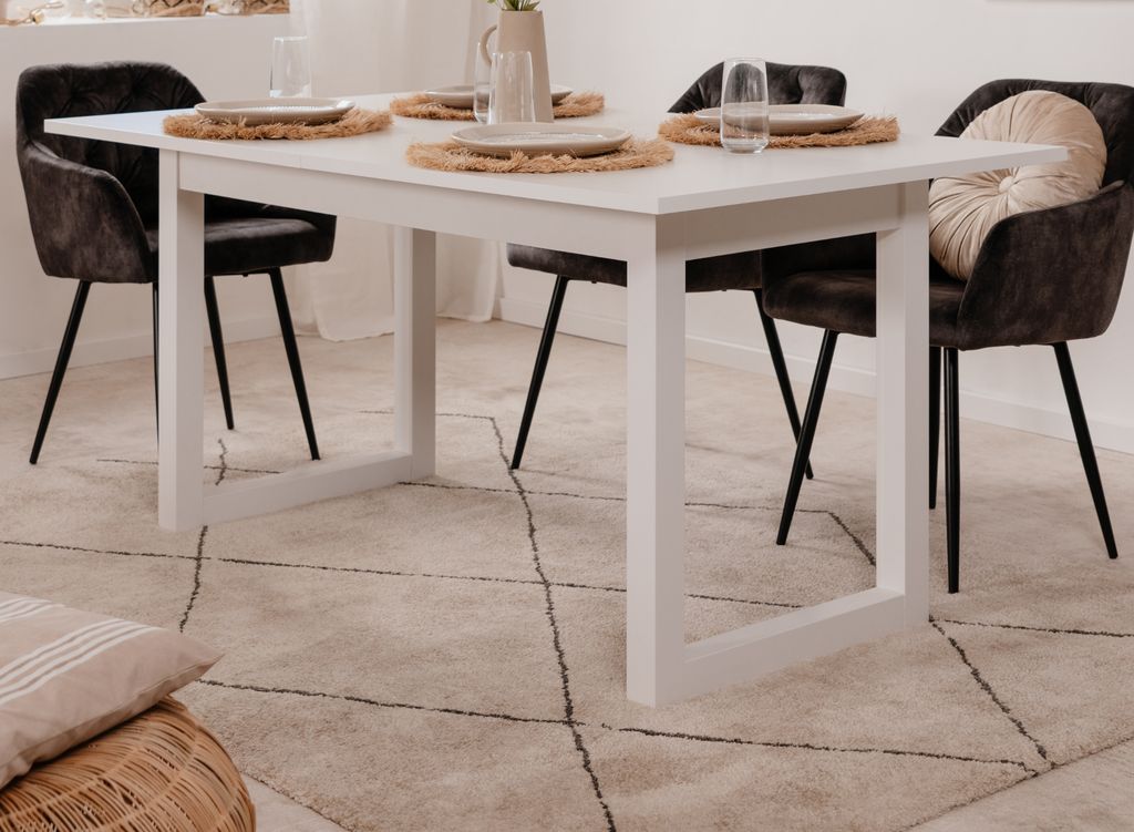 Esstisch "Malta" in weiß Küchentisch ausziehbar 160 - 200 x Produktbild 