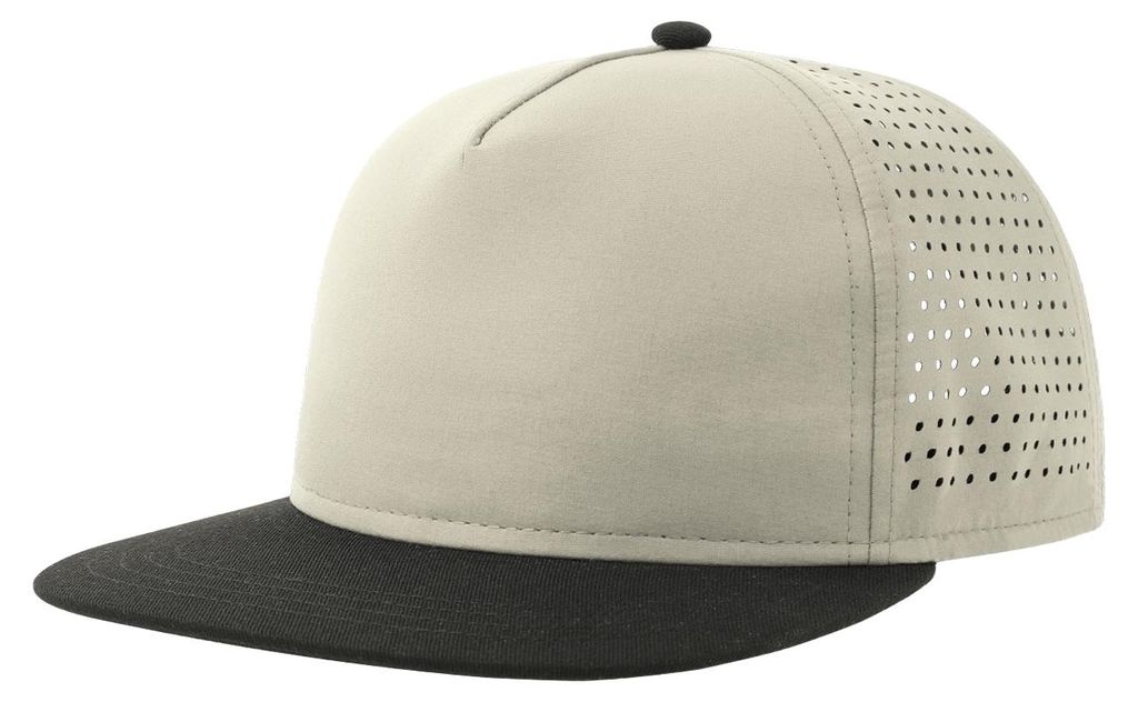Atlantis Headwear - "Bank Five" Baseball-Mütze, recyceltes Material LT1201 (Einheitsgröße) (Hellgrau/Schwarz)