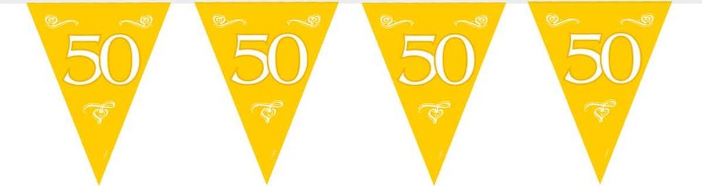 Goldenehochzeit Wimpelkette 50 Jahre 10m