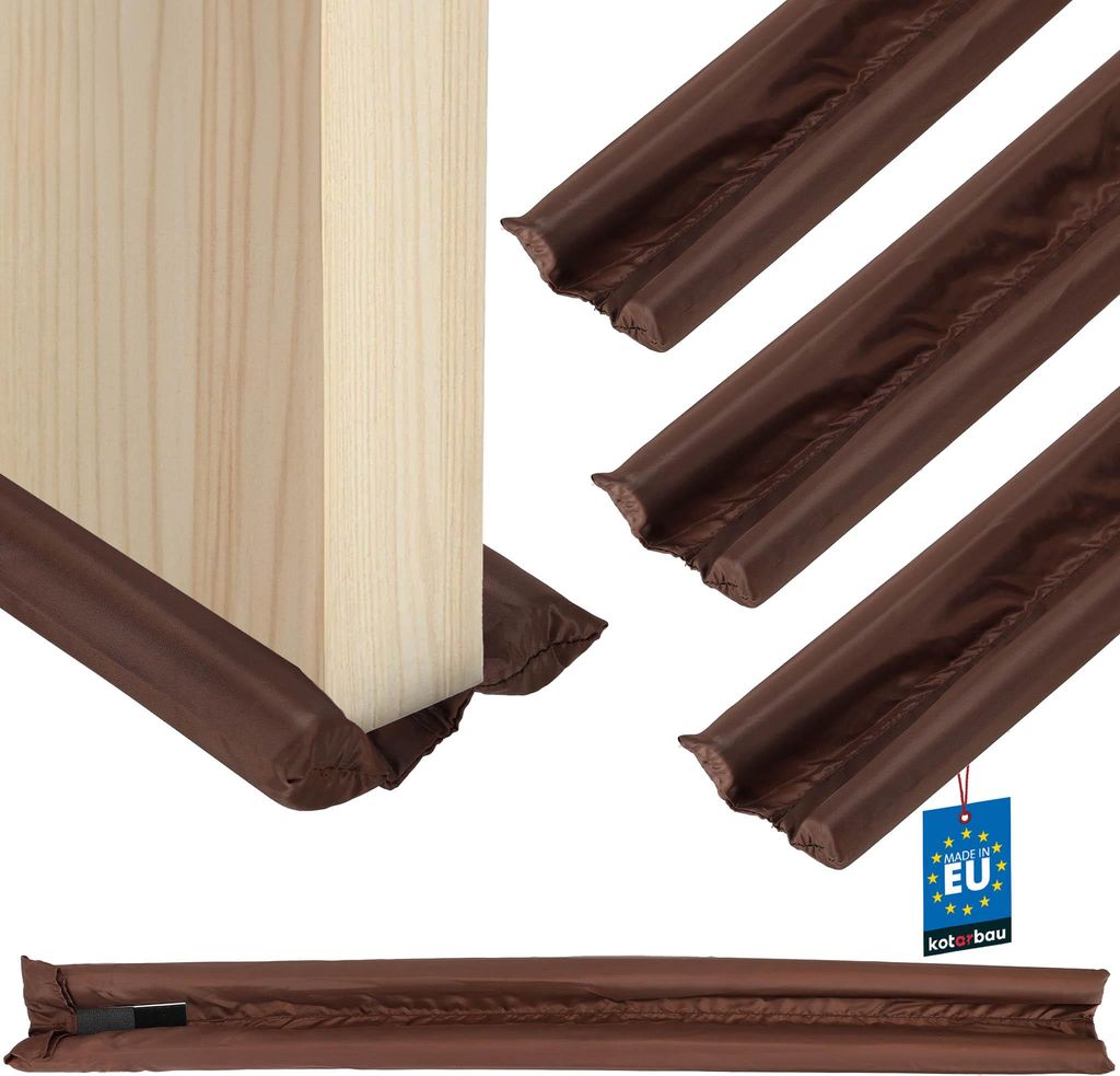 KOTARBAU 3er Set Türdichtung aus Schaumstoff 95 cm Zugluftstopper für Türen 30 mm Doppeldichtung Zuschneidbar Schallschutz Türbodendichtung T...