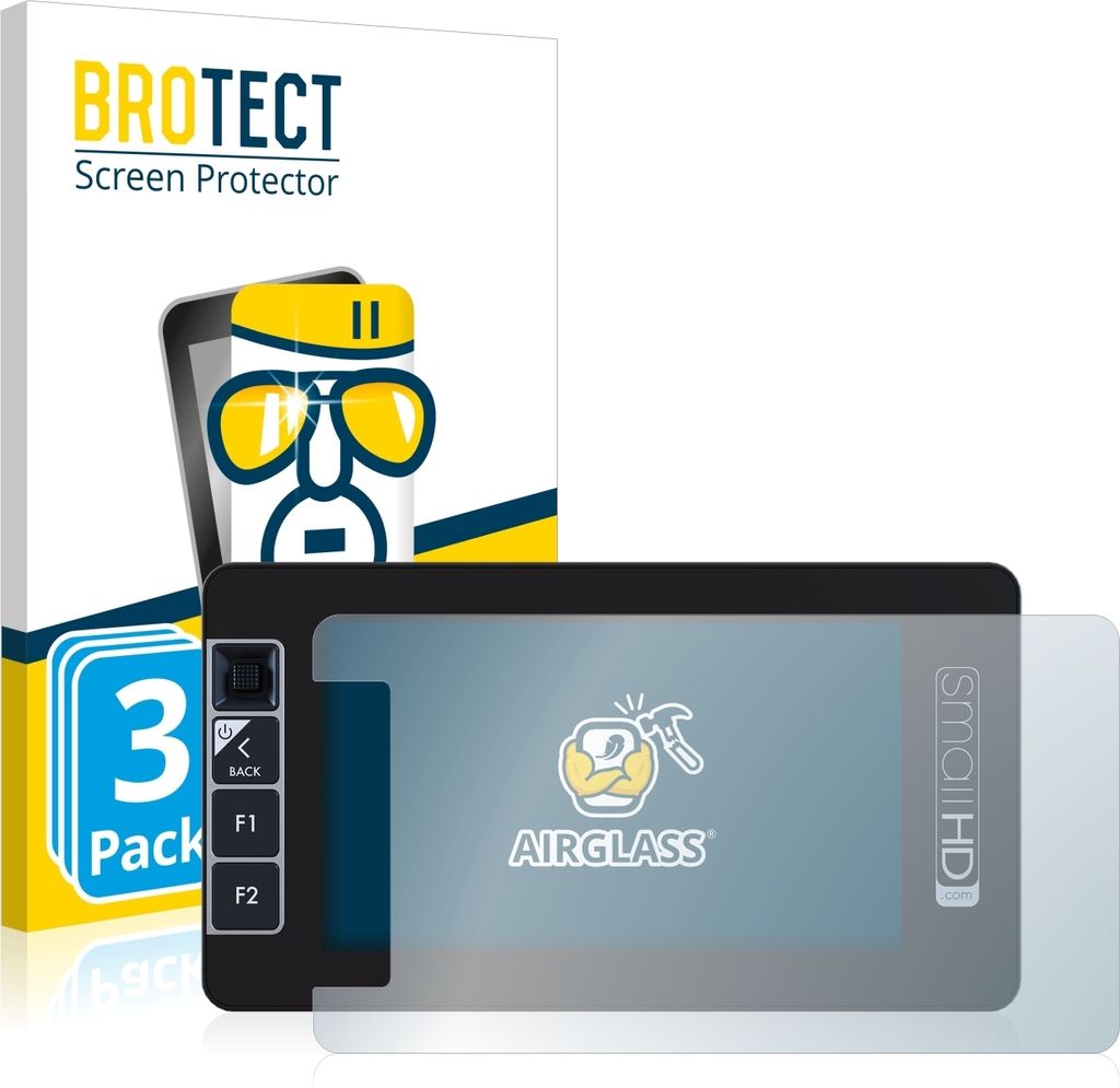 3x BROTECT Schutzglas für SmallHD 503 Ultra Bright Schutzfolie Panzer Folie Glas Display Schutz klar