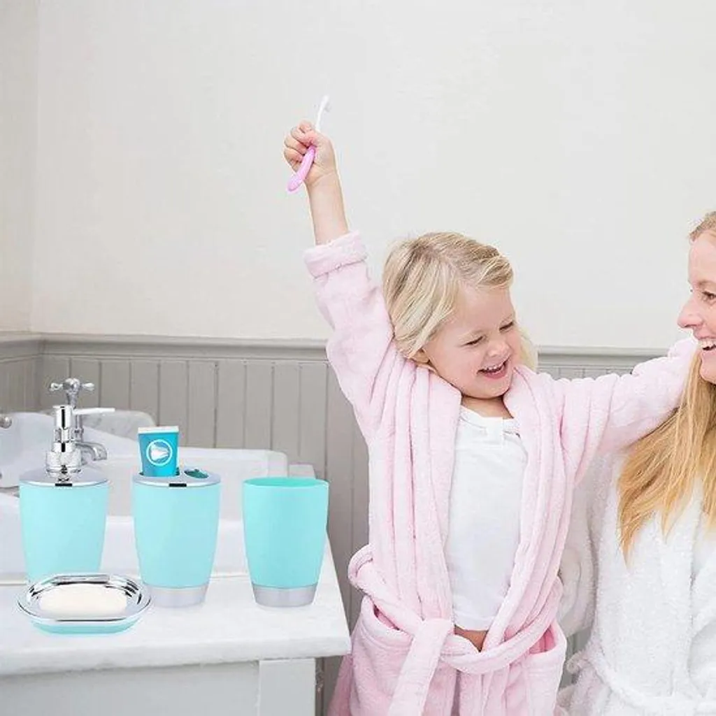 Set de rangement cosmétique et accessoires de bain - Collection Mint Soft