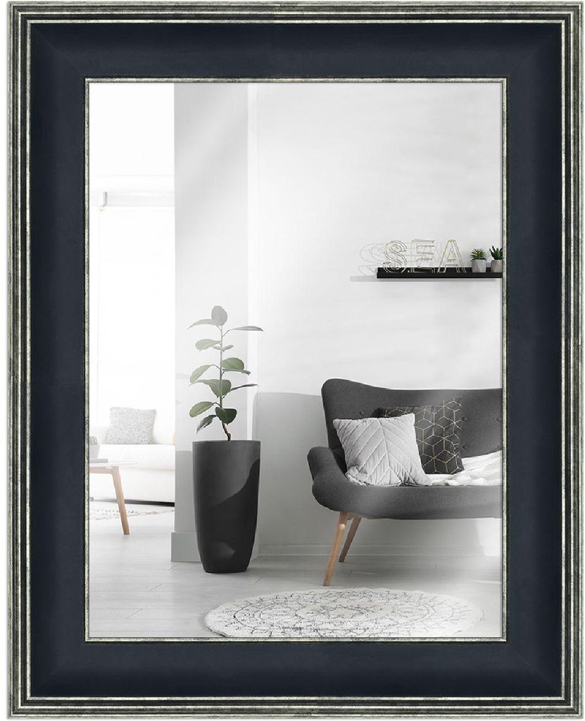 MendeFrames H235 Wandspiegel Antik schwarz 50x70 cm