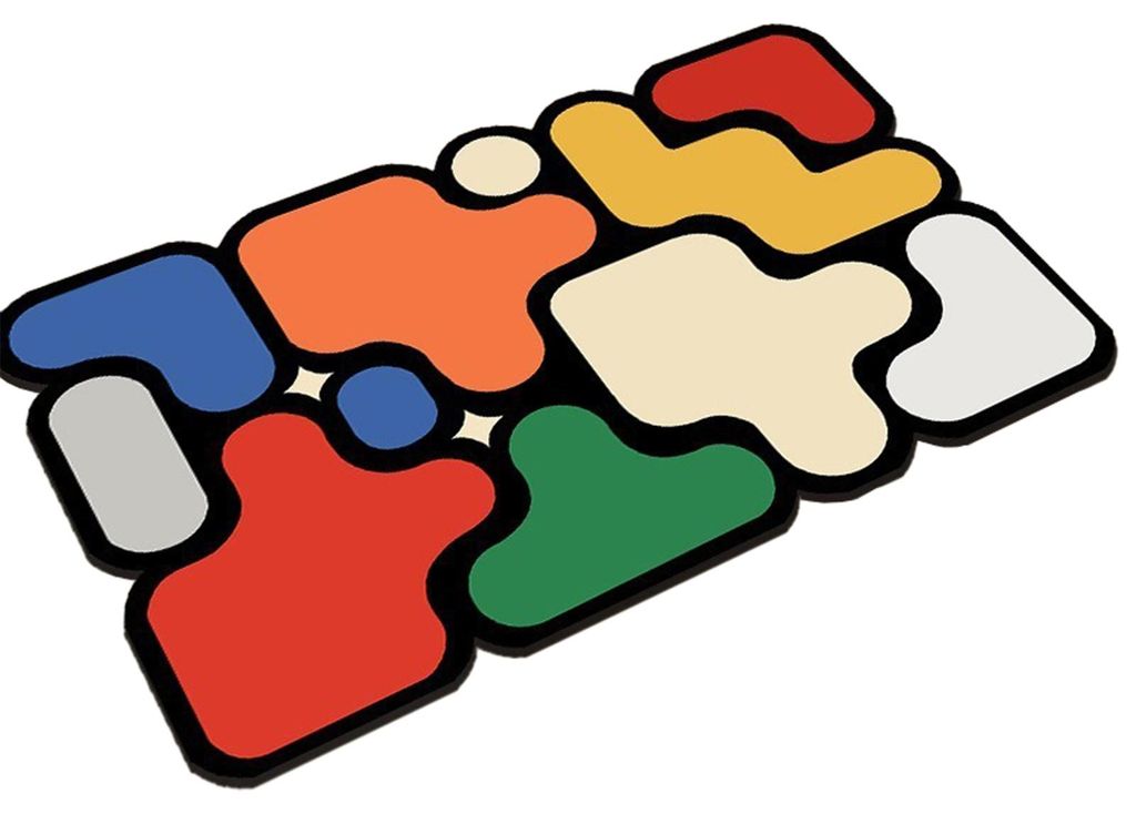 Bunte Puzzle-Fußmatte, saugfähiger Badteppich, rutschfeste Badematte, dekorative Fußmatte für Eingangsbereich, Küche, Dusche, Badewanne