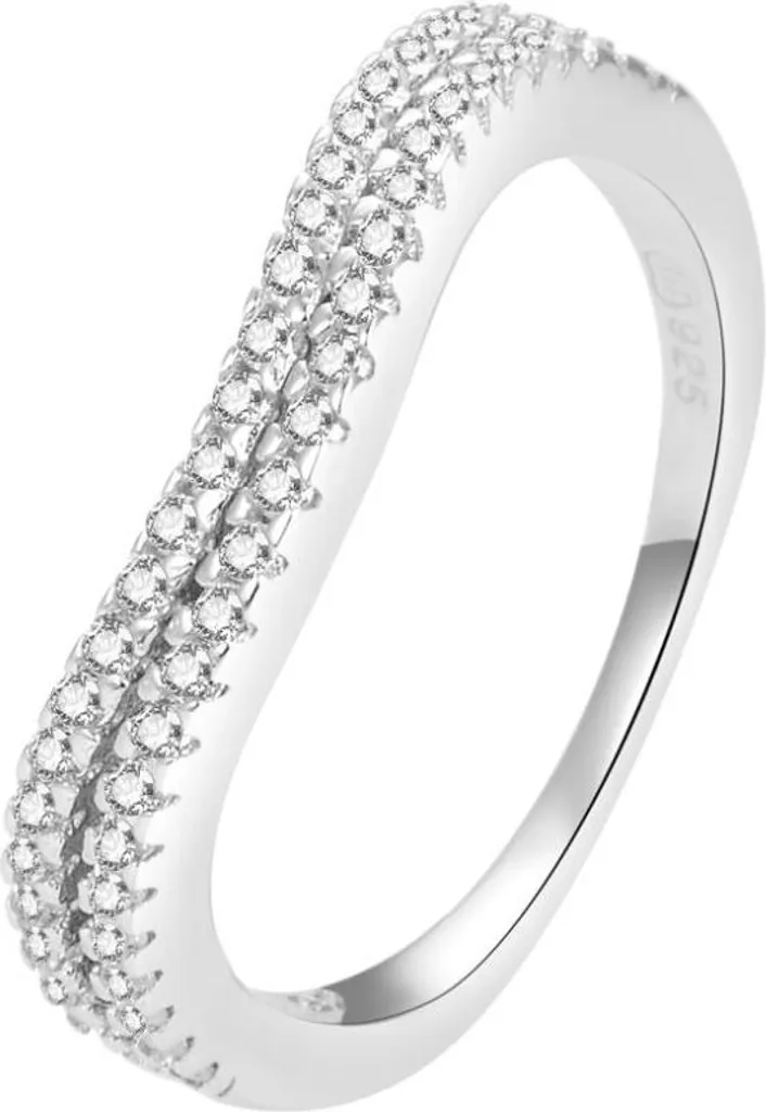 Anello Moderno Argento 925 con Zirconi AGG230 - Misura 54 mm Donna