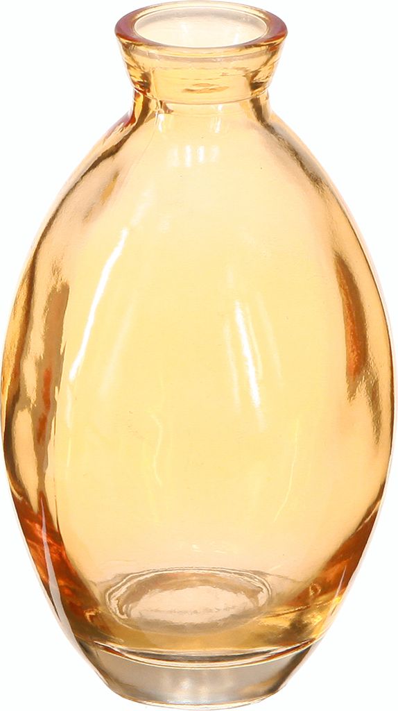 Bauchige Glasvasen Orange Retro Minivasen 7cm 12cm 6er Set, 6 Stück