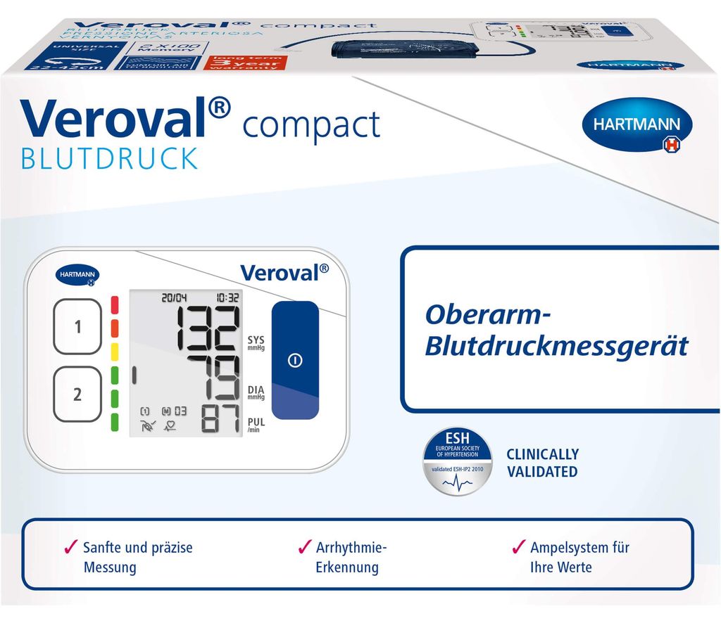 Veroval compact Oberarm-Blutdruckmessgerät, 1 St Produktbild 