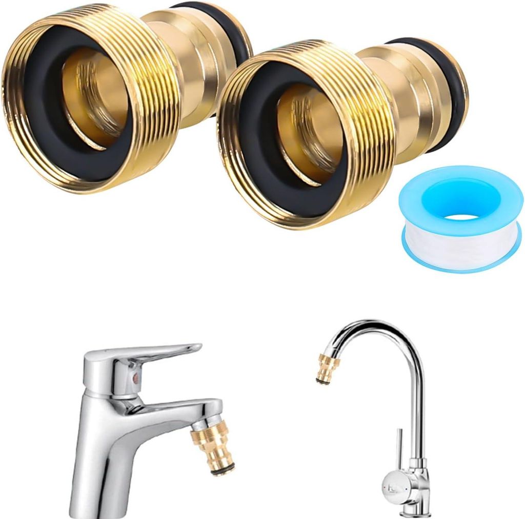 Set mit 2 universellen Wasserhahnanschlüssen für Produktbild 