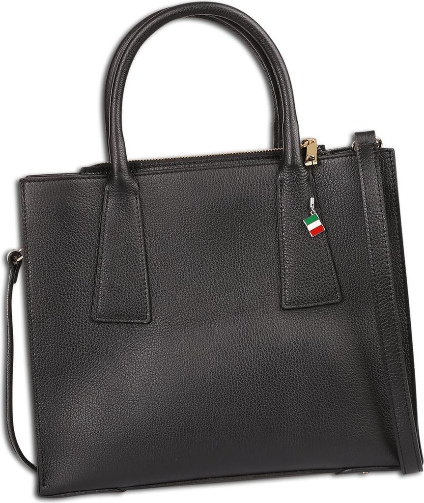 Florence Damen Handtasche Leder Tasche schwarz OTF183S1