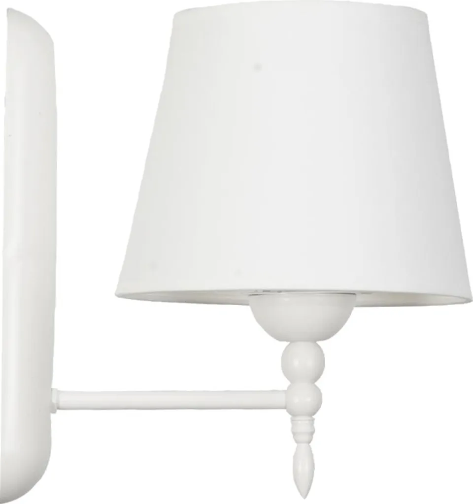 Applique murale blanche ARTURO BIANCO avec abat-jour, style épuré