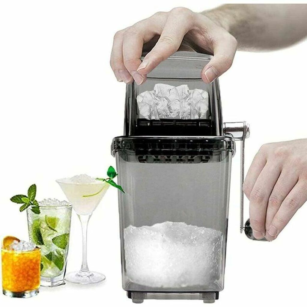 Broyeur à Glace Manuel Broyeur à Glace Rotatif Cocktails Slush Machine à Glaons Broyés Smoothies Broyeur à Glace Machine Maison 1.25L Broyeur ...