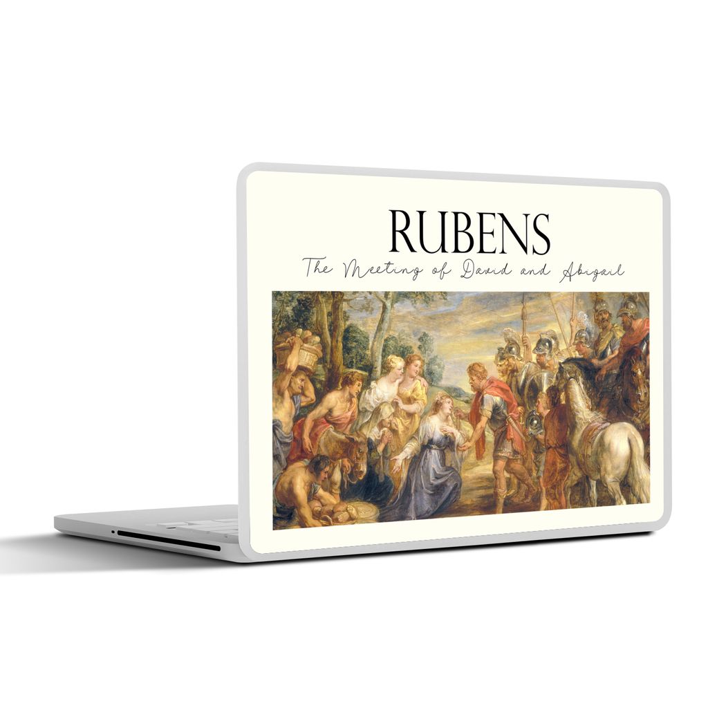 MuchoWow Laptop Aufkleber Sticker Cover Das Treffen von David und Abigail - Rubens - Alte Meister 25x18 cm - Laptop-Deko
